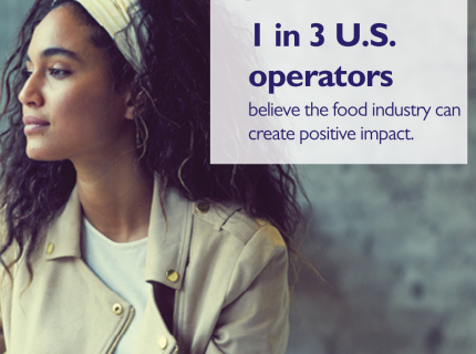 One in three U.S. operators believe food industry can positively impact society and environment.