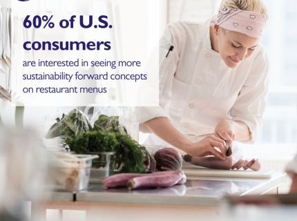 A woman wearing a chef's hat skillfully holds a knife in a kitchen, preparing to cook.