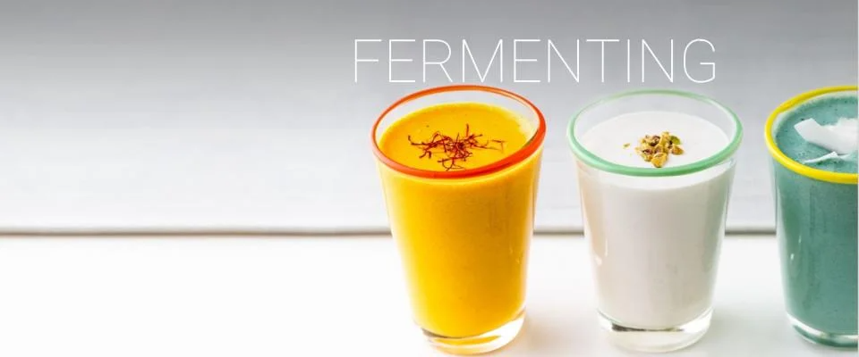 Two beverages displayed as examples of food preservation methods