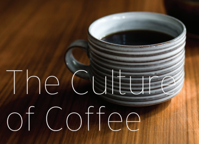 A vibrant coffee culture scene showcasing diverse people enjoying coffee in a cozy café setting.