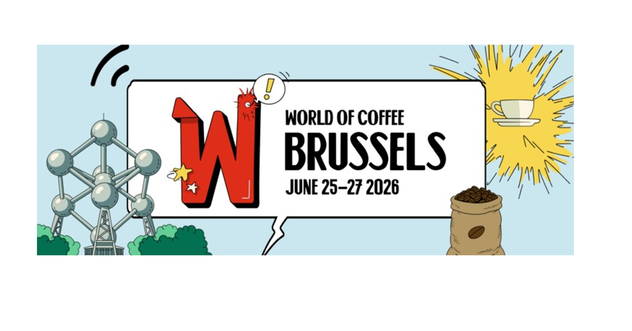 World of coffee Brussels event banner