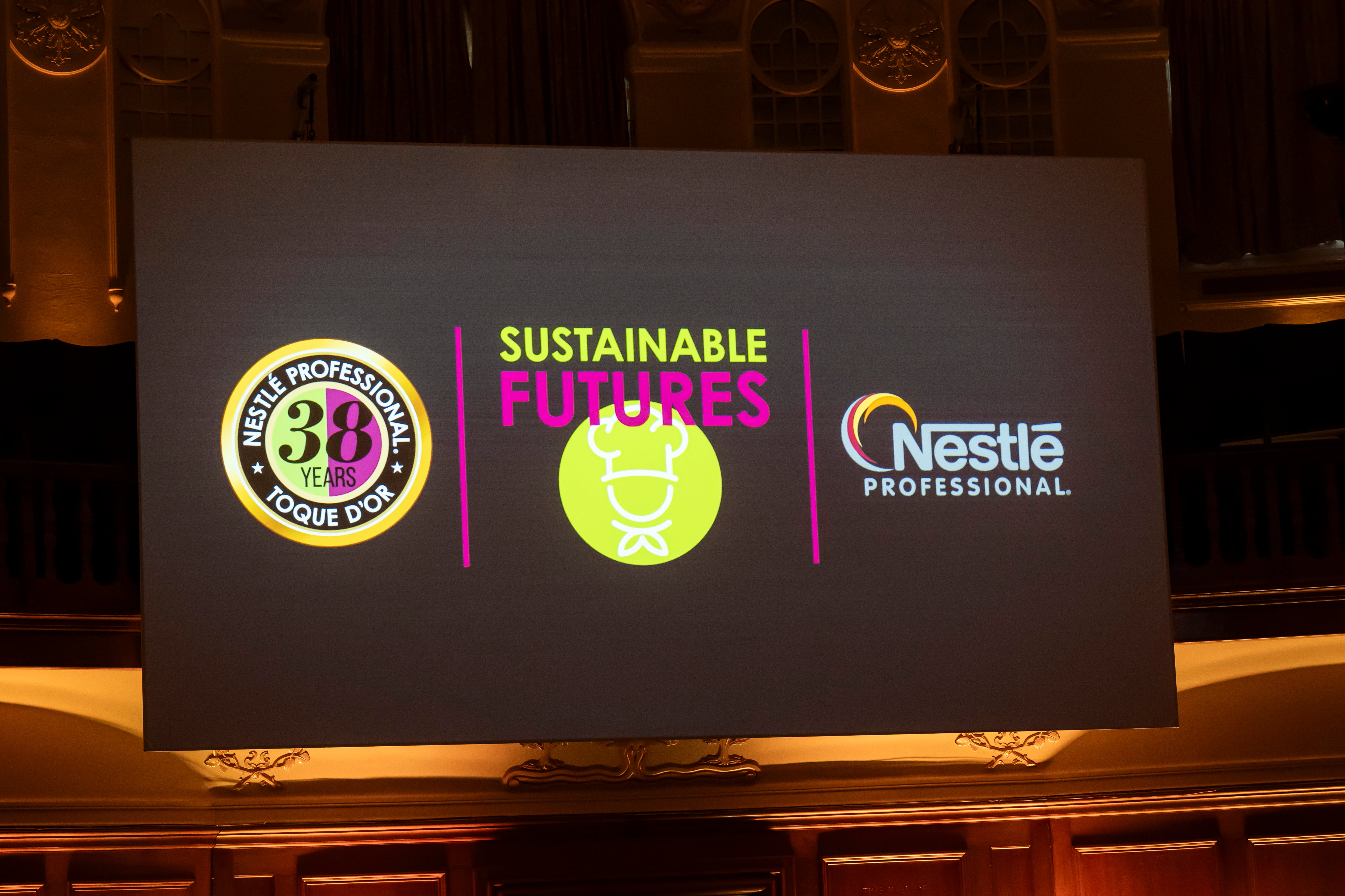 Nestlé Professional and Toque d'Or logos on a banner