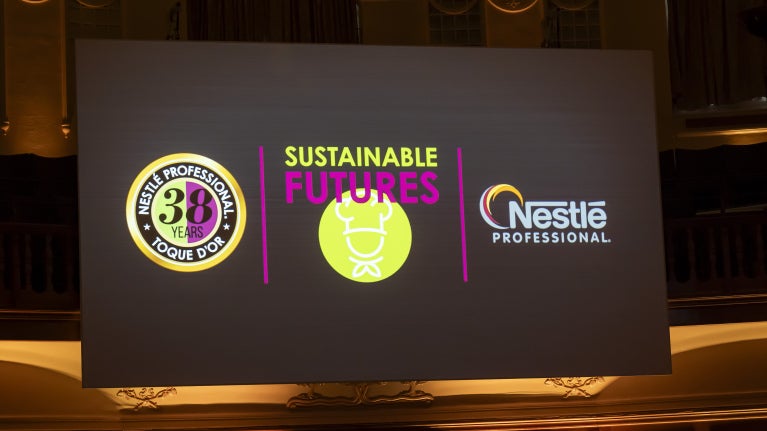 Nestlé Professional and Toque d'Or logos on a banner