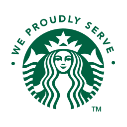 We Proudly Serve Starbucks Logo