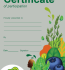 Participation certificate recognizing efforts in the food garden initiative.