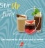 Flyer for a coffee shop featuring drinks and a sign that reads, "Stir up the fun, get inspired by the new cool in coffee."