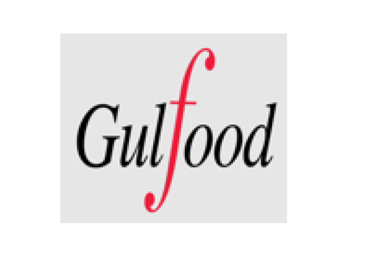 Gulf Food logo for the Dubai 2026 event, highlighting food elements and modern design