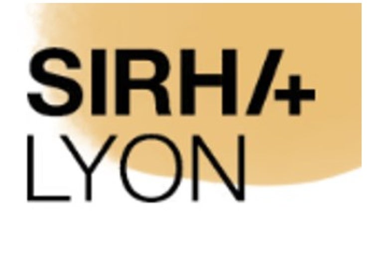 Sirha Lyon logo in beige and black
