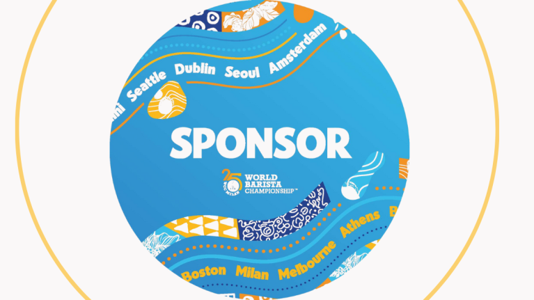 Blue Sponsor Logo representing the 2025 World Barista Championship