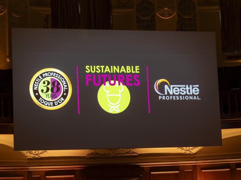Nestlé Professional and Toque d'Or logos on a banner