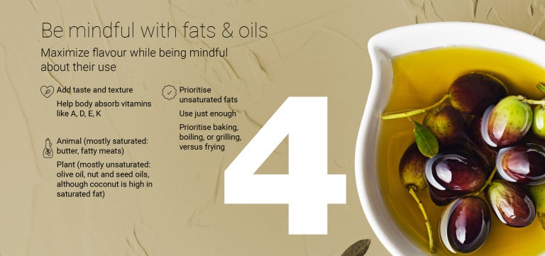 guidance on mindful use of fats and oils.
